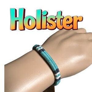 Hollister Teal and White Bracelet